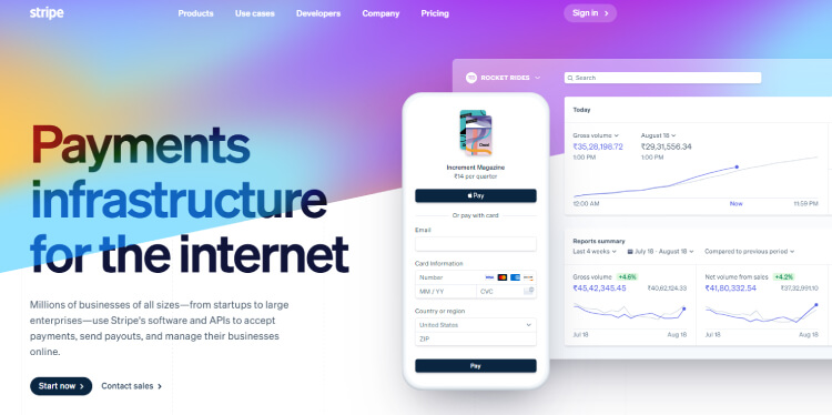 Stripe Homepage